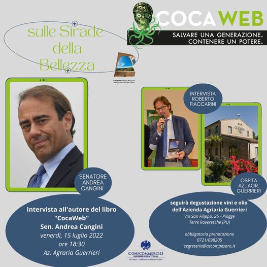 Confcommercio di Pesaro e Urbino - Confcommercio presenta il libro ‘Cocaweb. Una generazione da salvare' del Senatore Cangini